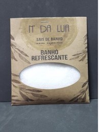 Sais de Banho com espuma Refrescante Óleo Limão e Hortelã e Floral Elm Aroma Essencial N da Lua.